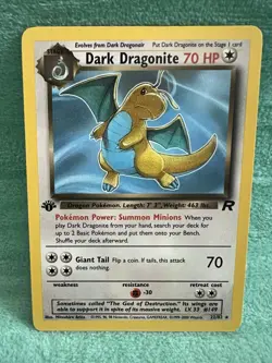 Pokemon TCG Dark Dragonite 22/82 Team Rocket Regular First Edition (Excellent/LP - Image 2