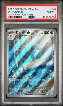 2023 POKEMON MEW EN-151 ILLUSTRATION RARE #181 DRAGONAIR PSA 8 - Image 1