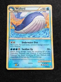 Pokemon TCG Wailord HS-Triumphant 31/102 Regular Rare - Image 1