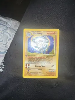 Pokemon TCG Machamp Holo Rare 1st Edition Base Set 8/102 - Image 1