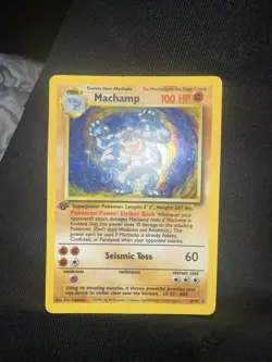 Pokemon TCG Machamp Holo Rare 1st Edition Base Set 8/102 - Image 2