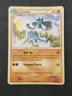 Pokemon Lucario 19/95 Non Holo HeartGold Soulsilver Unleashed - Image 1