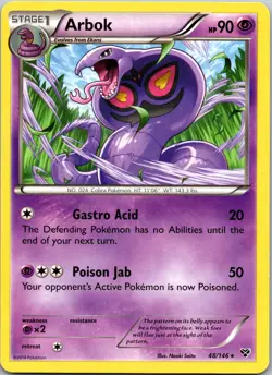 Arbok 48/146 XY Base Set LP Pokemon TCG - Image 1
