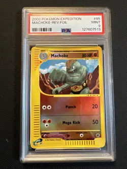 2002 POKEMON EXPEDITION 85 MACHOKE-REVERSE FOIL PSA 9 - Image 1