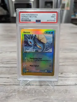 2003 Pokemon EX Dragon Horsea Reverse Foil 58/97 PSA 9 Mint - Image 1