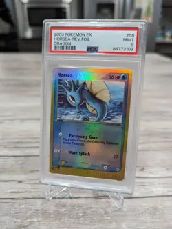 2003 Pokemon EX Dragon Horsea Reverse Foil 58/97 PSA 9 Mint - Image 2