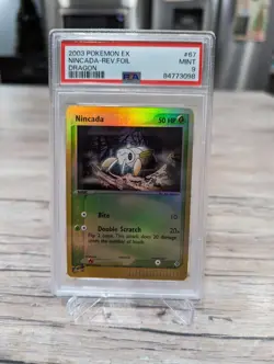 2003 Pokemon EX Dragon Nincada Reverse Foil 67/97 PSA 9 Mint - Image 1