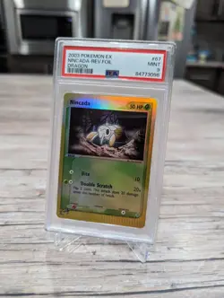 2003 Pokemon EX Dragon Nincada Reverse Foil 67/97 PSA 9 Mint - Image 2