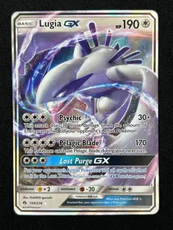 Pokemon TCG Lugia GX 159/214 Lost Thunder Ultra Rare Holo MINT - Image 1