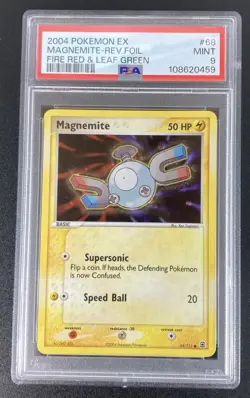Magnemite 68/112 Firered & Leafgreen Reverse Holo Common 2004 Pokemon EX PSA 9 - Image 1
