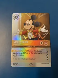 Disney 100 Lorcana Rise of the Floodborn MICKEY MOUSE D100 Promo Foil #18/P1 - Image 1
