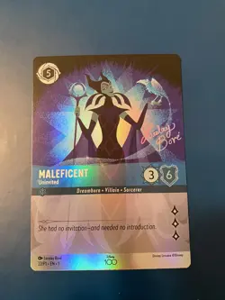 Disney 100 Lorcana Rise of the Floodborn MALEFICENT D100 Promo Foil #22/P1 - Image 1