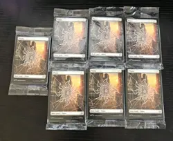 MTG Spiderman 75 NON-FOIL Land Cards. 7x Sealed Packs - Image 1