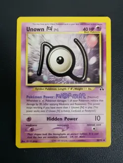 Pokemon Card Unown N 50/75 Neo Discovery Uncommon - Image 1