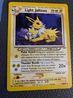 Light Jolteon 48/105 Neo Destiny Pokemon Card - Image 1