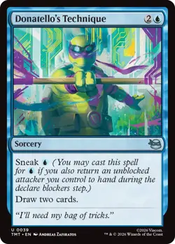 x4 Donatello's Technique U MTG Teenage Mutant Ninja Turtles M/NM, English - Image 1