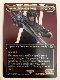 Noctis, Prince of Lucis 0401 FIN R Borderless FOIL MTG Final Fantasy English - Image 1