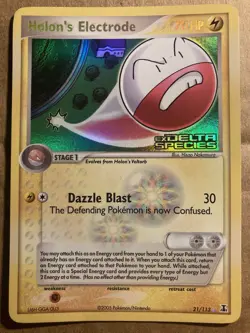 Holon’s Electrode Pokemon Card Delta Species 21/113 Holo MP - Image 1