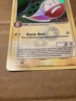 Holon’s Electrode Pokemon Card Delta Species 21/113 Holo MP - Image 5