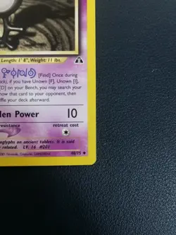 Pokemon Card Unown F 48/75 Neo Discovery Uncommon - Image 5