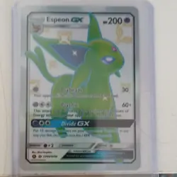 Pokemon Espeon GX Full Art Shiny Holo Rare Card SV60/SV94 Hidden Fates English - Image 1