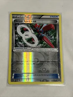 Scizor Spirit Link XY Phantom Forces Pokemon Trainer Reverse Holo, Rare - Image 1
