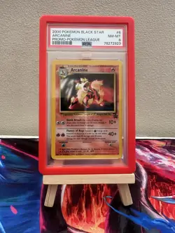 Pokemon PSA 8 NM-MT Arcanine #6 Black Star Promo 2000 Pokemon League WOTC - Image 1