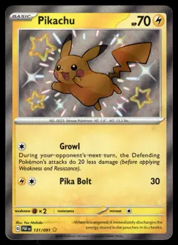 PIKACHU - 131/091 Shiny Rare Paldean Fates Pokemon NM - Image 1