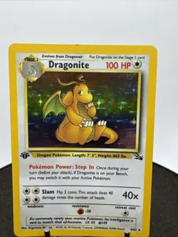 Dragonite Holo #4 Fossil 1st Edition Pokemon TCG 1999 - Image 2