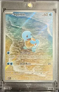 2023 POKEMON MEW EN-151 ILLUSTRATION RARE #170 SQUIRTLE - Image 1