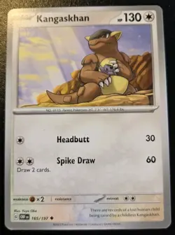 Kangaskhan 165/197 Uncommon Scarlet & Violet: Obsidian Flames Pokemon TCG - Image 1
