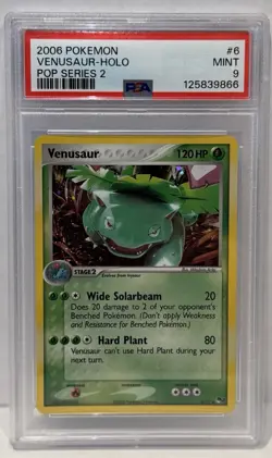2006 Pokemon Venusaur Holo Pop Series 2 PSA 9 Mint - Image 1