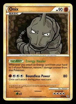 Onix 56/95 Common HGSS Unleashed Pokemon LP - Image 1