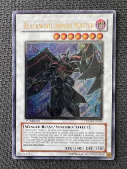 Yugioh Blackwing Armor Master 1st Edition Ultimate Rare CRMS-EN041 NM - Image 1