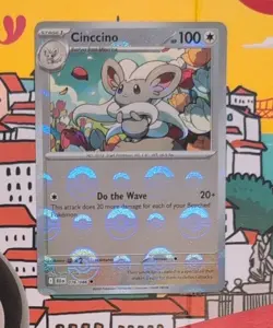 Cinccino 076/086 Sv: Black Bolt Pokeball Reverse Holo Pokemon Card - Image 1