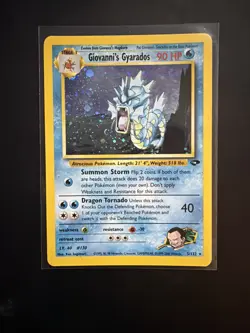Pokemon TCG Giovanni's Gyarados Gym Challenge Holo Card 5/132 - Image 1