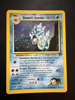 Pokemon TCG Giovanni's Gyarados Gym Challenge Holo Card 5/132 - Image 2