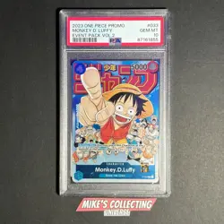 Monkey.D.Luffy (Event Vol. 2) P-033 One Piece Promotion Card Foil PSA 10 GEM MT - Image 1
