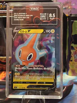 Pokemon Rotom V Lost Abyss 037/100 Double Rare TAG 8.5 2022 Japanese Card - Image 1