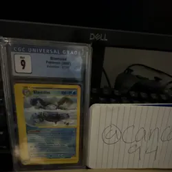 Pokemon Blastoise Expedition Base Set Regular 37/165 CGC 9 2002 Card - Image 1