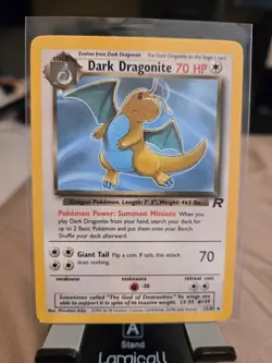 Pokemon TCG Dark Dragonite Non-Holo Rare Card 22/82 Classic Trading Card Game!! - Image 1