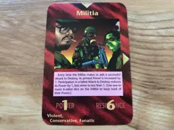 Illuminati New World Order Assassins INWO NWO SJ Games ULTRA RARE Militia Card - Image 1