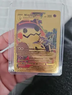 Mimikyu Vmax Gold Foil Fan Art Vinyl Textured Collector Card HP300 - Image 1