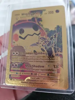Mimikyu Vmax Gold Foil Fan Art Vinyl Textured Collector Card HP300 - Image 3