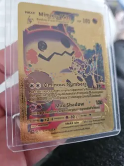 Mimikyu Vmax Gold Foil Fan Art Vinyl Textured Collector Card HP300 - Image 4