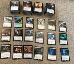 MTG Black 700 Card Bulk Lot, NM Condition, Common - Mythic + Foils, No Lands. - Image 1