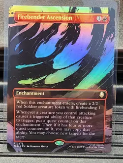 *FOIL* Borderless FIREBENDER ASCENSION mtg NM The Last Airbender - Image 1