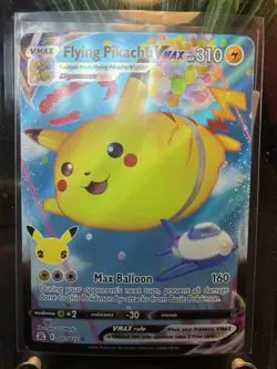 2021 Pokemon Sword & Shield Celebrations Full Art Flying Pikachu VMAX #007/025 - Image 1