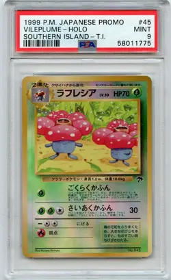 1999 P.M. JAPANESE PROMO #45 VILEPLUME HOL0 SOUTHERN ISLAND - T.I. - PSA 9 (775) - Image 1