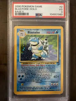 Psa3 Base Set 2 Holo Blastoise Pokemon - Image 1